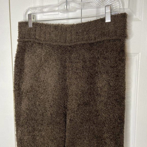 Urban Outfitters Out From Under Size Large Fuzzy Flare Lounge Pants Brown Plush - Picture 4 of 12